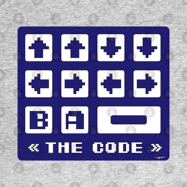 contra code (blue) by bald artist designs